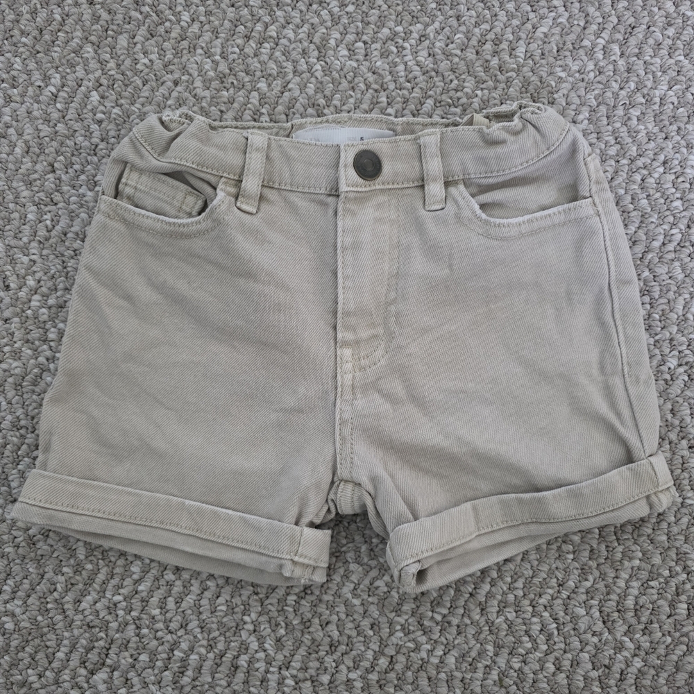 (2/$15) Zara Mom Fit Denim Shorts In Beige